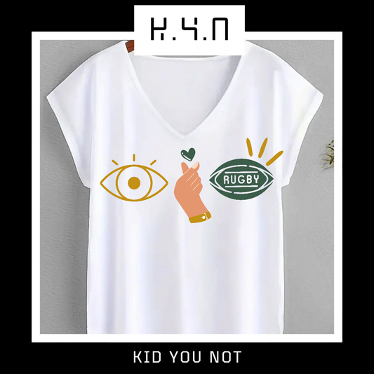 Ladies Rugcasso I love rugby Ladies T-shirt